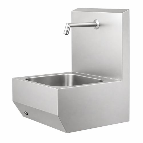 Lavabo mural en acier inoxydable