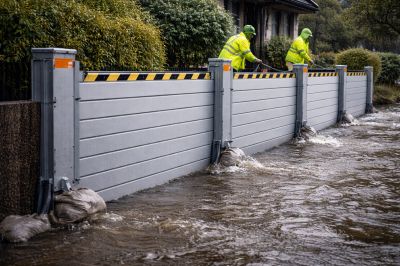 Barrière anti - inondation modulable