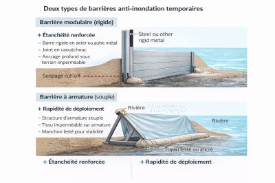 Dimensions d'une barrière anti - inondation