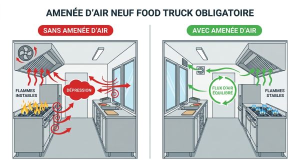 Amenée air neuf food truck obligatoire