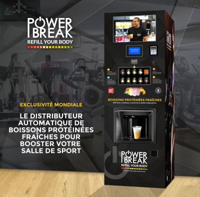 distributeur automatique de boissons protéinées