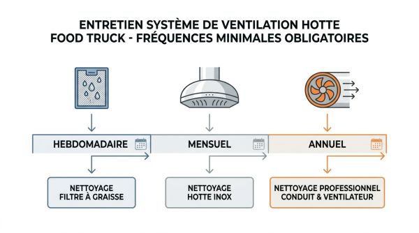 Entretien hotte food truck fréquences