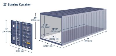 Container standard 20 pieds selon ISO 668 Container standard 20 pieds selon ISO 668