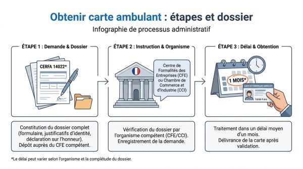 Obtenir carte ambulant : étapes et dossier
