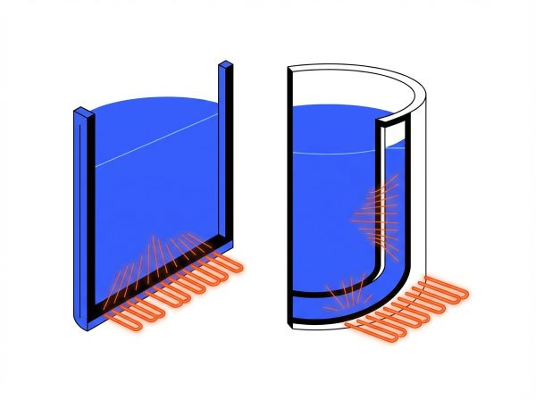 Chauffe directe et double enveloppe sauteuse.