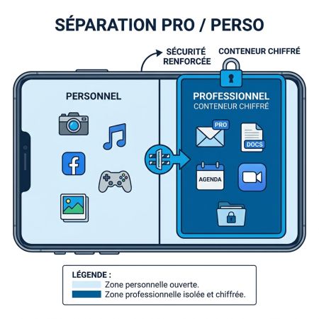 Work Profile séparation pro perso smartphone