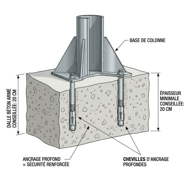 Épaisseur dalle béton pour pont élévateur