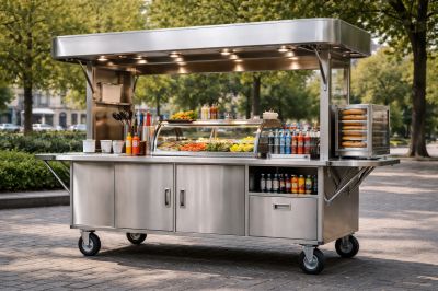 Chariot ambulant en inox