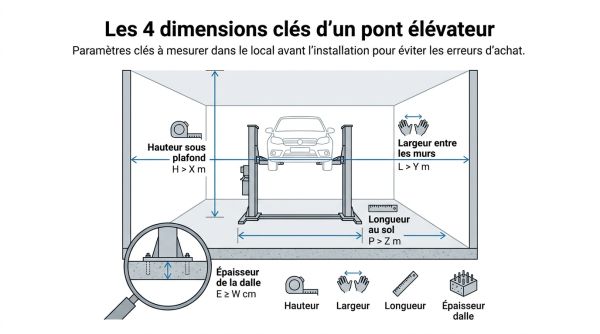 Les 4 dimensions clés d'un pont élévateur