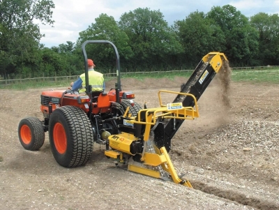 Trancheuse sol Tracteur Excavateur Chaîne