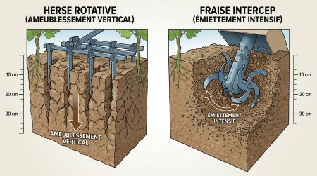 Comparatif herse et fraise intercep