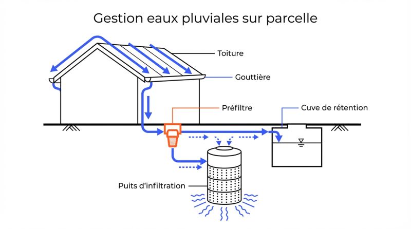 Gestion eaux pluviales sur parcelle