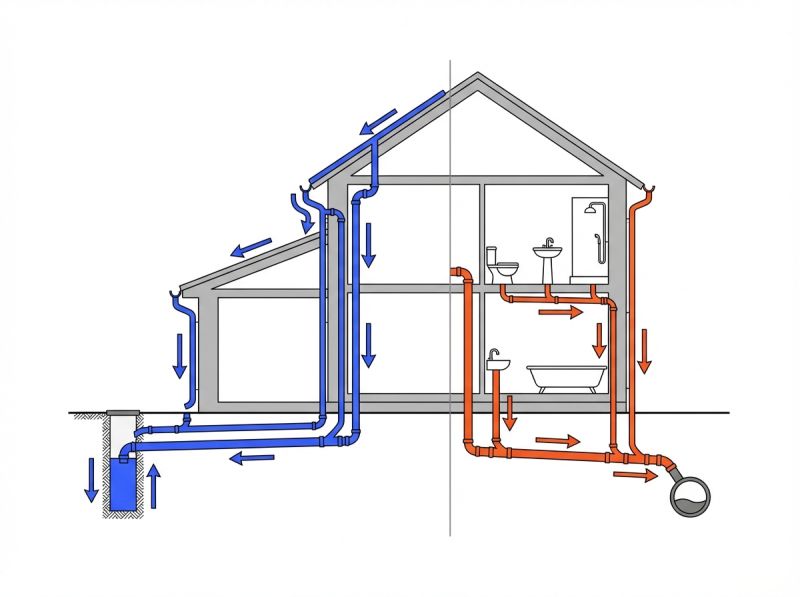 Schéma comparatif drainage et assainissement