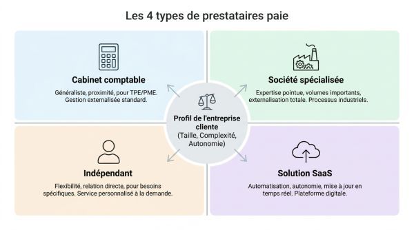 4 catégories prestataires paie