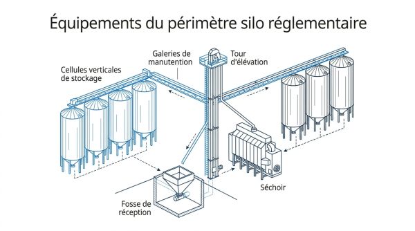 Équipements du périmètre silo réglementaire