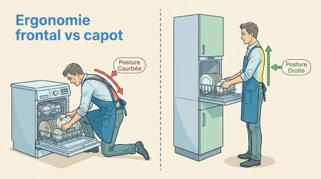 Ergonomie frontal vs capot