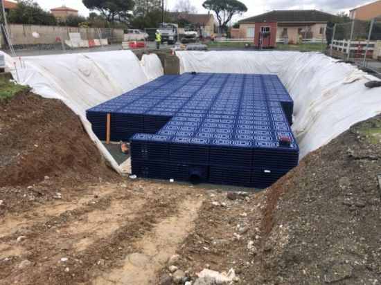 bassin de rétention enterré