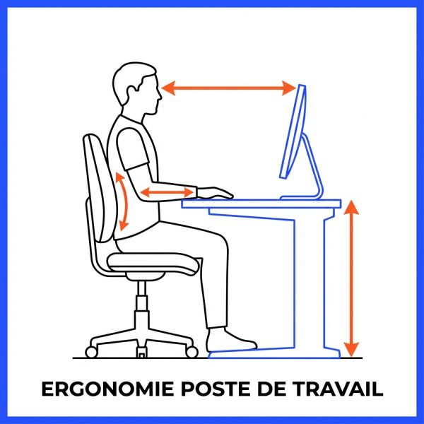 Ergonomie poste de travail en bureau