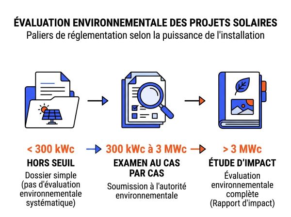 Paliers étude impact environnementale solaire