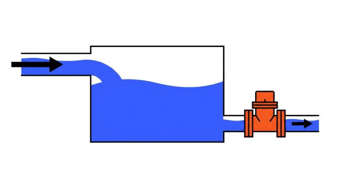 Schéma de bassin de rétention