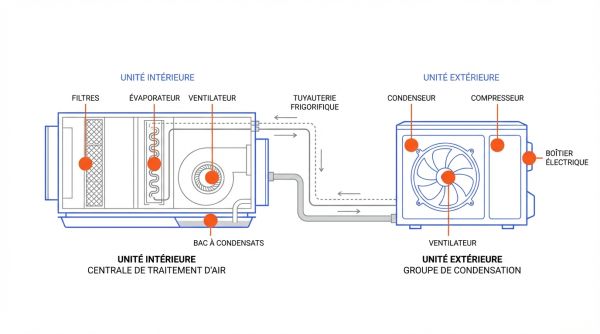 Schéma points contrôle climatiseur.