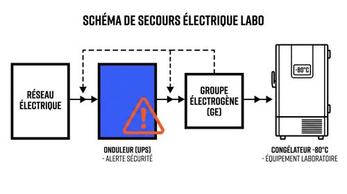 Schéma secours électrique labo