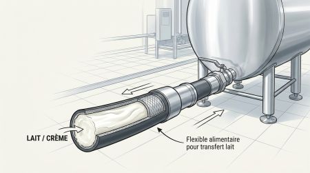 Flexible alimentaire pour transfert lait