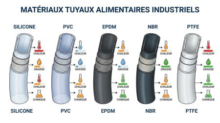 Matériaux tuyaux alimentaires industriels