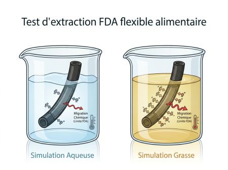 Test d'extraction FDA flexible alimentaire