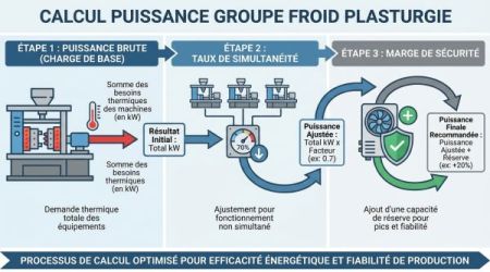 étapes calcul puissance frigorifique d'un chiller