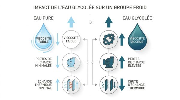 Impact de l'eau glycolée sur un groupe froid