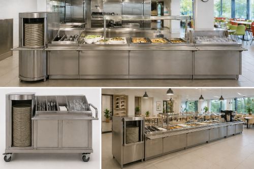 Cafétéria moderne et lumineuse