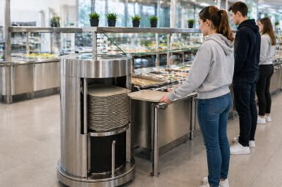 Combien coûte un distributeur de plateaux self ?