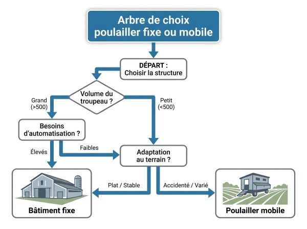 Arbre de choix poulailler fixe ou mobile