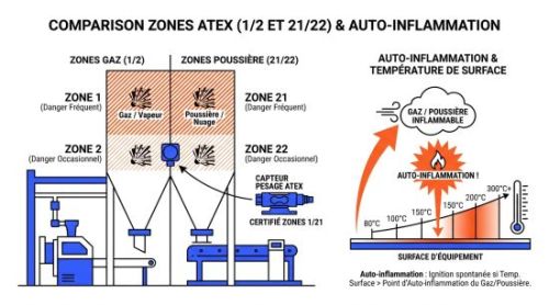 schéma zone atex et capteur pesage