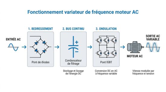Fonctionnement variateur de fréquence moteur AC
