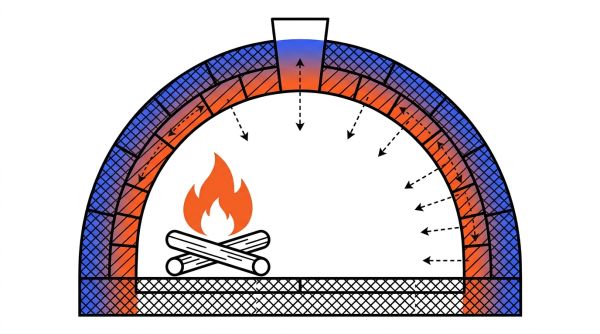 Inertie thermique d'un four à pizza à bois