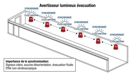 Avertisseur lumineux évacuation