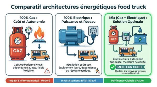 Comparatif architecture mix food truck