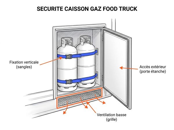 Securite caisson gaz food truck