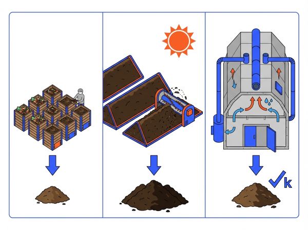 Comparatif stations compostage industriel