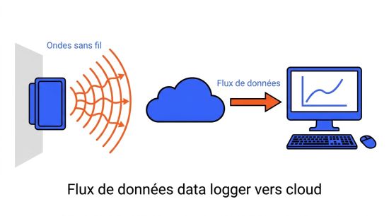 Flux de données data logger vers cloud
