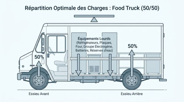 Répartition des charges essieux food truck