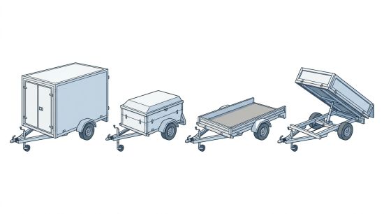 Comparatif types remorque fourgon.