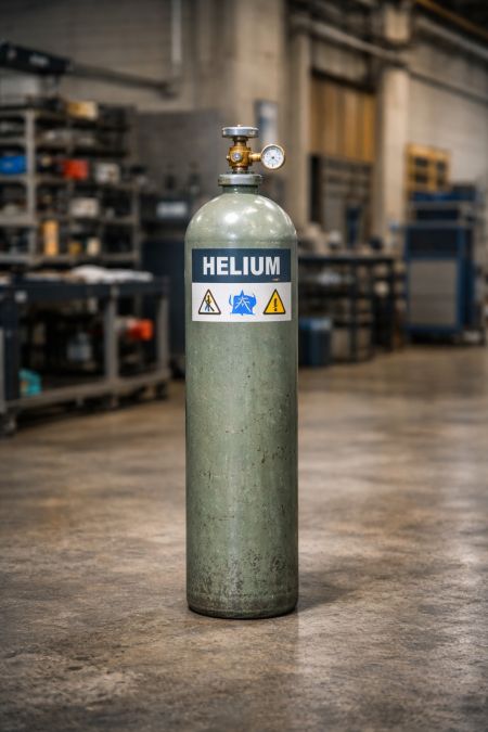 Cylindre de gaz dans l'atelier