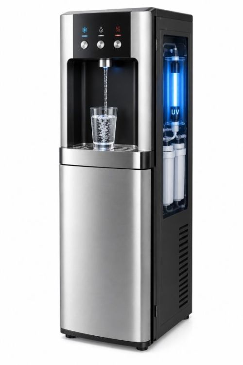 fontaine à eau réseau avec système de traitement U