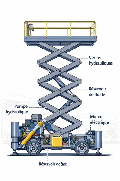 éléments nacelles ciseaux