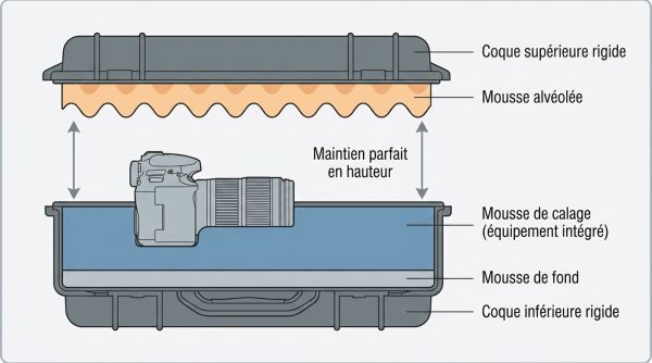 Mousse de calage de valise étanche