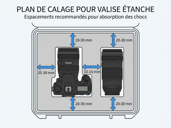 Plan de calage pour valise étanche