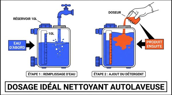 Dosage idéal nettoyant autolaveuse